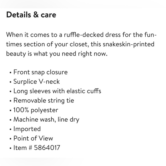 1. STATE Brown Sultry Snakeskin Print Ruffled Long Sleeve Wrap Mini Dress Size 4 - Picture 13 of 13